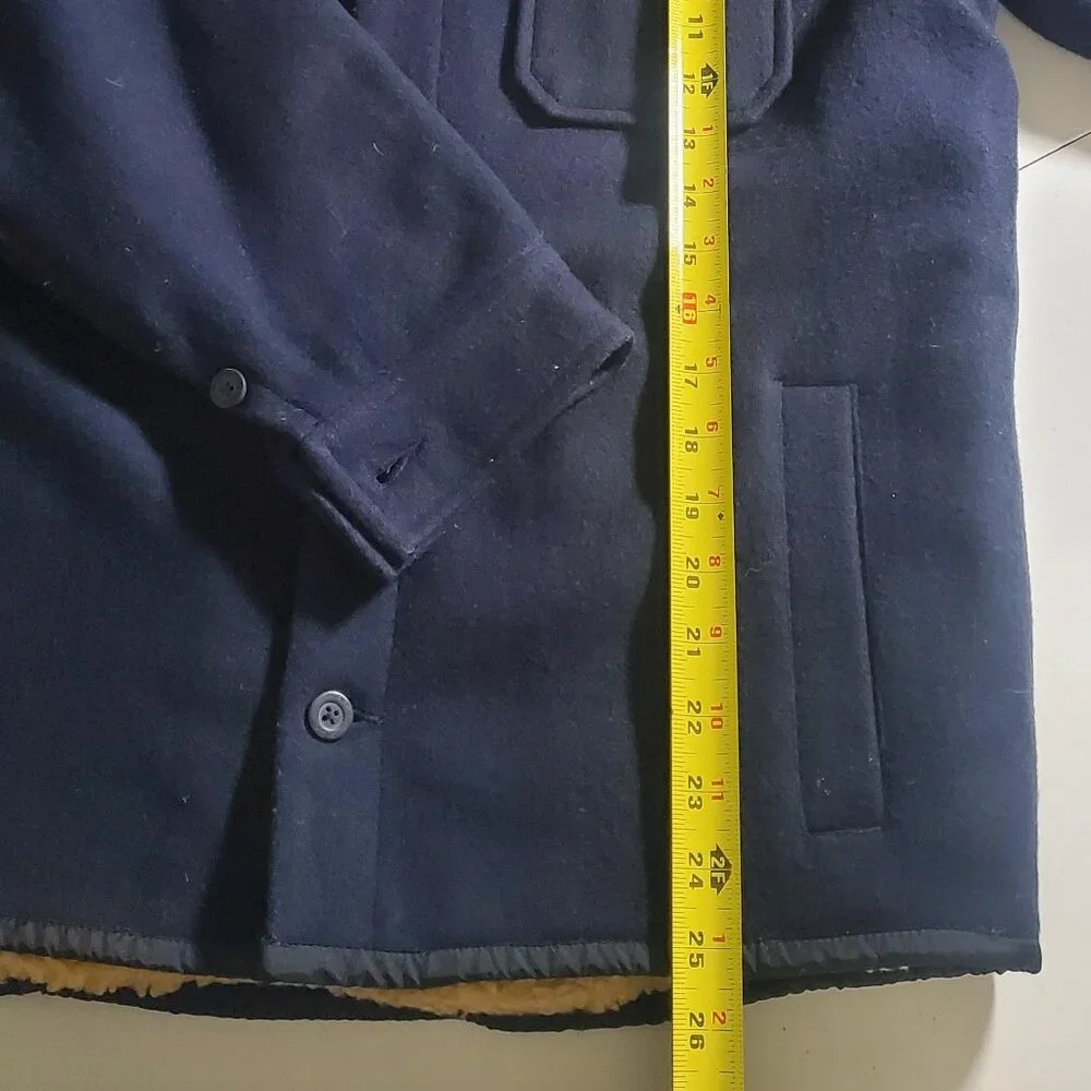 GAP Navy Kids Button-Front Pea Coat